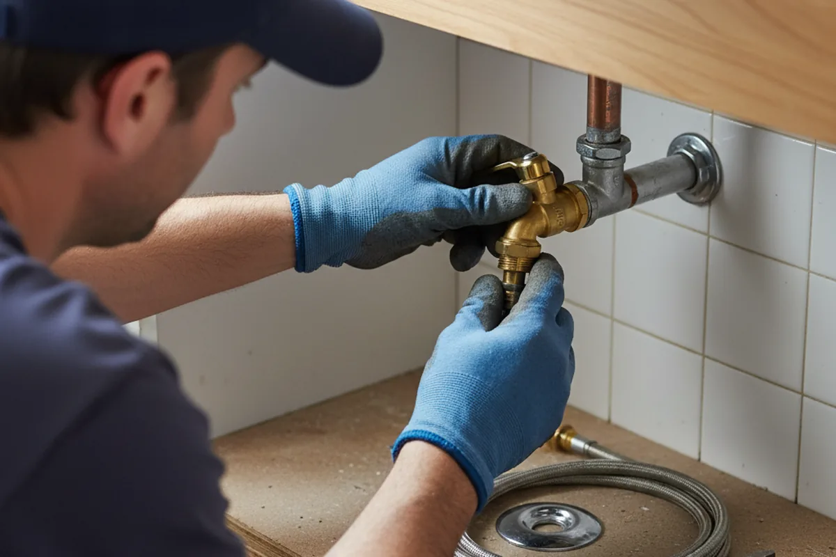 Shutoff valve and fitting work during Faucet and Fixture Repair in Mendon